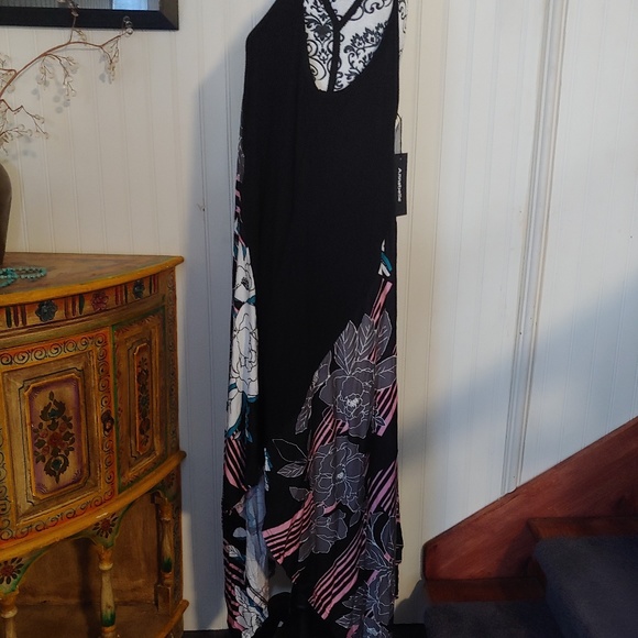 ☀️Sale~Giullia Floral/Stripe Asymmetrical Dress - Picture 7 of 7